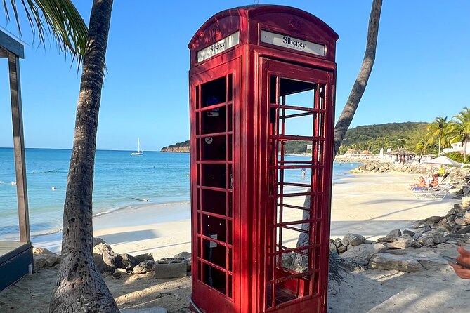 Famous Red Phone Booth Beach (Dickenson Bay) and Fort Bay Beach - What the $44.90 price really covers