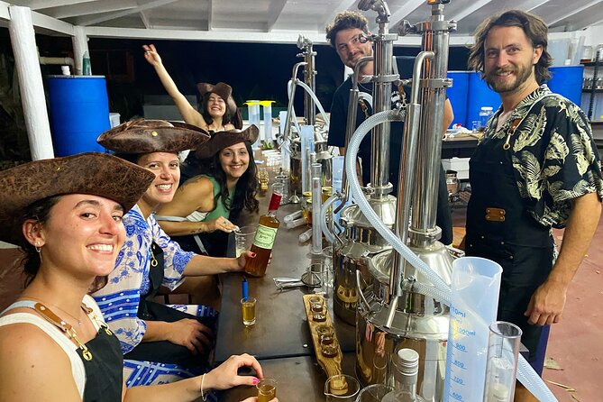 Rum Making Masterclass Galleon Beach Antigua 2 People per Station - The opening rum flight sets up the lesson