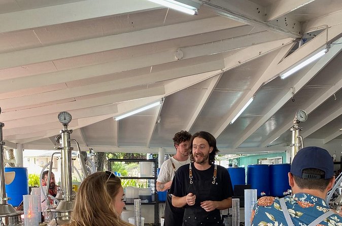 Rum Making Masterclass Galleon Beach Antigua 2 People per Station - Mixing your own rum at the station