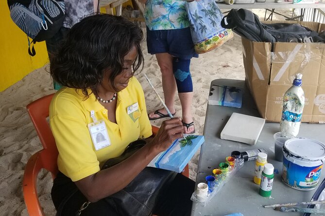 Sip & Paint Antigua - Lunch with a simple Antiguan plate