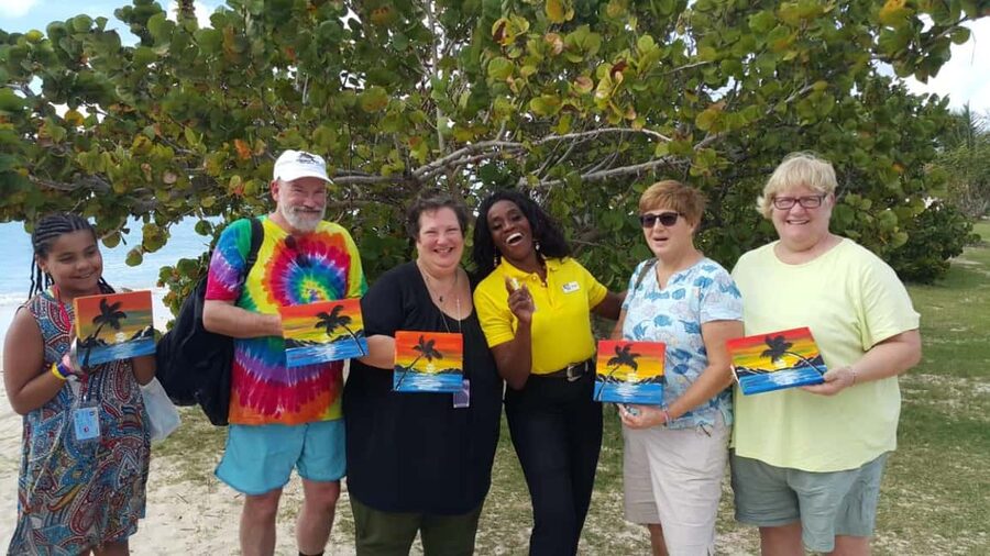 Sip & Paint with lunch on exciting Ffryes Tiki beach Bar - Sugar mill ruins and the road to Ffryes Beach